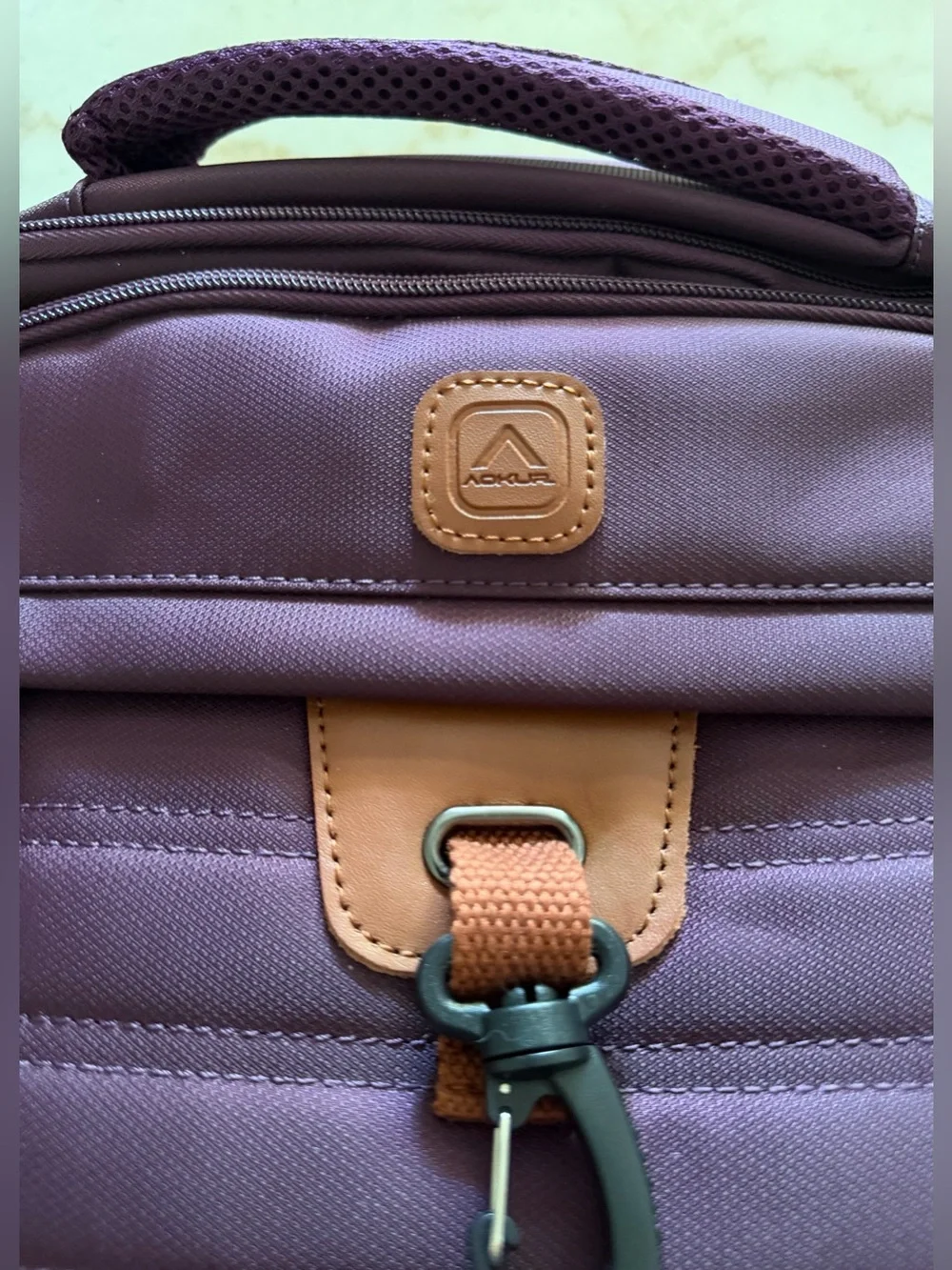Aokur Deep Purple Canvas Travel Hiking Backpack Unisex NWOT
